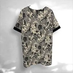 B3》良品　YECCA VECCA 花総柄プリント 半袖Tシャツ　チュニック