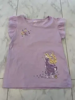 ラプンツェル Tシャツ ラベンダー　フリル袖
