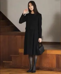 form forma 【洗える】ブラックフォーマルセットアップスーツ　M 喪服