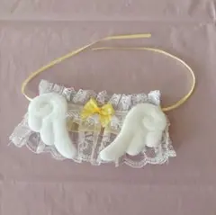 ぬい服　おまんじゅう　ヘッドドレス　黄色　イエロー　天使