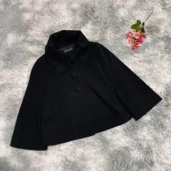INDIV インディヴィ(38)M ジャケット ポンチョ風 ブラック