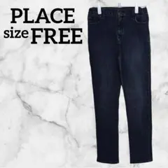 PLACE ストレートジーンズ 【FREE】ダークブルー 海外古着