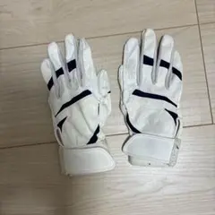 バッティング用手袋 白 ストライプ