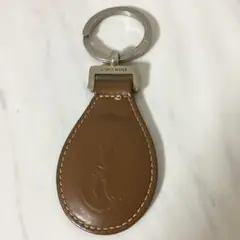 LONGCHAMP ブラウンレザー キーホルダー