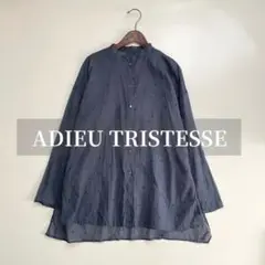 アデュートリステス　1.8万円　ドット刺繍オーガンジーシャツ