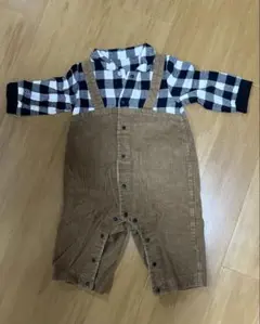 チェック柄ロンパース 80cm