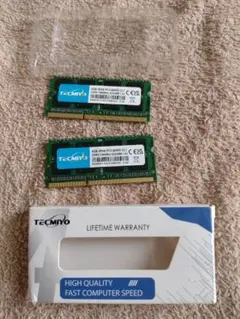 テクミヨ DDR3 PC3-8500S 1066Mhz 4GB×2枚 計8gb