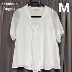 【最終値下げ】 Fabulous Angela レディース　半袖ブラウス　白　M