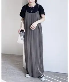 reca 迷わず着れる！大人のプリーツキャミワンピース