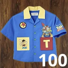 【新品】mewoo! トイストーリー 半袖シャツ 100cm ブルー青