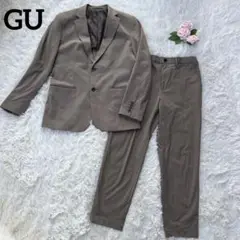 GU ジーユー　メンズカジュアルスーツ　セットアップ　ブラウン系　L M