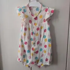 カラフル水玉ロンパース 70cm