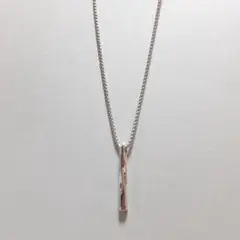 ツイストネックレス シルバー ＆ コイン2連チェーンネックレス ゴールド セット