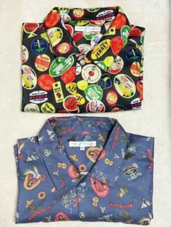 メンズ向け　半袖柄シャツ　2点セット