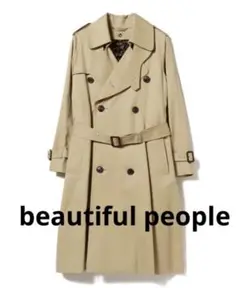 【beautiful people】トレンチコート 140 M ベージュ