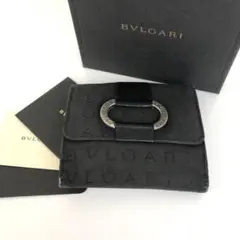 BVLGARI ブルガリ 二つ折り財布 ロゴマニア ブラック ブランド