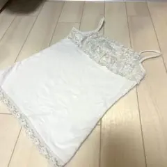 GU ULTRACOT ホワイト レースキャミソール S