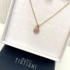 JEWELRY TSUTSUMI K10ピンクゴールドピンクサファイアネックレス