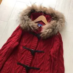 バーバリーブルーレーベル 差し色ダッフルコートカーディガン 38