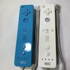 wii リモコン2個　白青　ブルー　ホワイトセット③