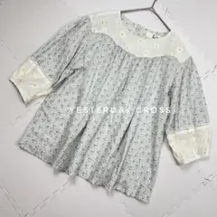 【匿名配送】yesterday cross 綿　麻　シャツ トップス　リネン