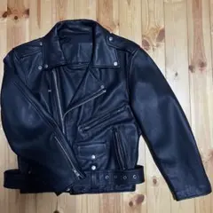 レザージャケット 牛革 ライダース 黒