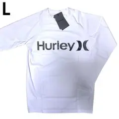 大特価！Hurleyハーレー ラッシュガード 長袖 白ホワイト メンズLサイズ