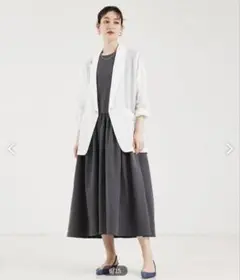 qualite ワンピース　チャコールグレー　36