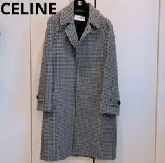 セリーヌCELINE エディ期 千鳥格子柄マックコート 美品 チェスターコート