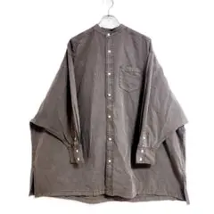 スキッパーシャツ ゆったり ブラウン M カジュアル 上品 春秋 羽織り