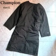 【ノーカラー/大きい】Champion 中綿 コート 人気 トレンド カジュアル