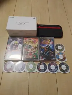 PSP3000本体　レッド×ブラック　充電器　ソフトセット