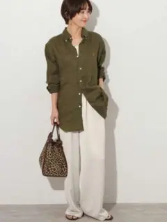【美品】ラルフローレン大人気リネンシャツオーバーサイズ現行品