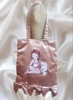 【foxyコラボ】Girl&Bunnyリボントート 美品 PEACH JOHN
