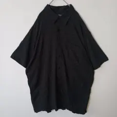 【上品】総柄 レーヨン ブラック アロハシャツ Y2K風 XXL
