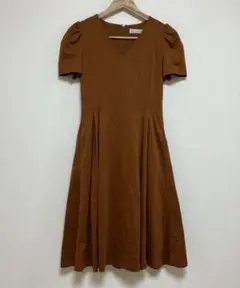 【汚れあり】CELFORD セルフォード　半袖ロングワンピース　パフスリーブ