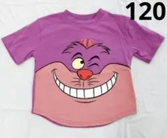 ディズニー 不思議の国のアリス チェシャ猫 フェイス 半袖 Tシャツ 120