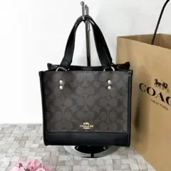 ☆新品☆COACH ハンドバッグ ショルダー シグネチャー ダークブラウン(小)