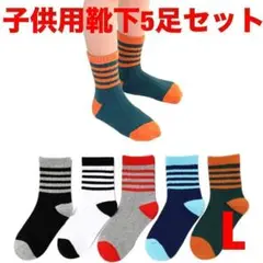 ★子供用靴下★5足セット★ (F2105, L)★