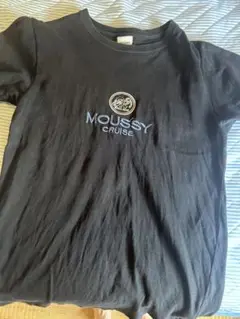 MOUSSY 黒 クルーネック Tシャツ