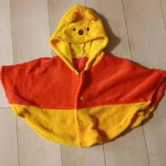 プーさん フード付きポンチョ 95cm未満