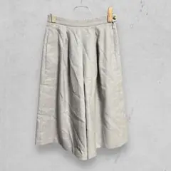t2052【エフデ】ガウチョパンツ　ワイド　カジュアル　グレー　レディース