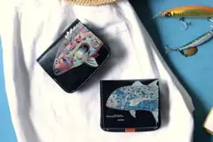 小さい財布 小さいふ。クアトロガッツ ネイビーアパレル コンチャ アカジンとGT