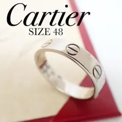 保証書付 カルティエ Cartier K18WG ミニラブリング 48号