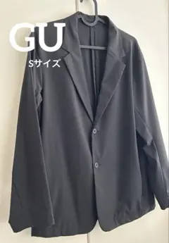 GU テーラードジャケット 2ボタン　ブラック