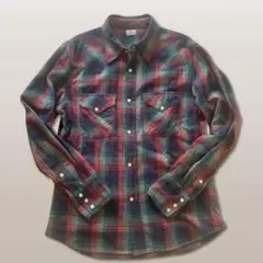 Lee(リー)ウエスタンネルシャツ 赤と緑のチェック柄 L size