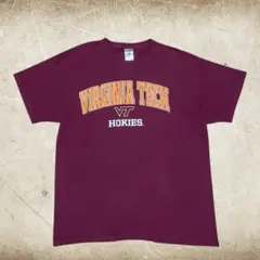 【人気カラー】VIRGINIA TECH バーガンディ カレッジロゴTシャツXL