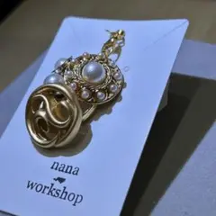 nana workshop パールストラップ ゴールド