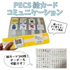 カット無し●PECS絵カードセット245枚 A5ファイル付き コミュニケーション