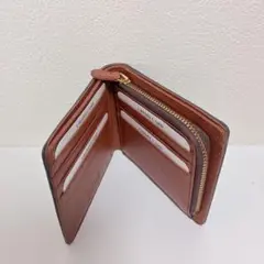 プレゼントなどに❣️ 二つ折り財布 メンズ ネイビー /キャラメル